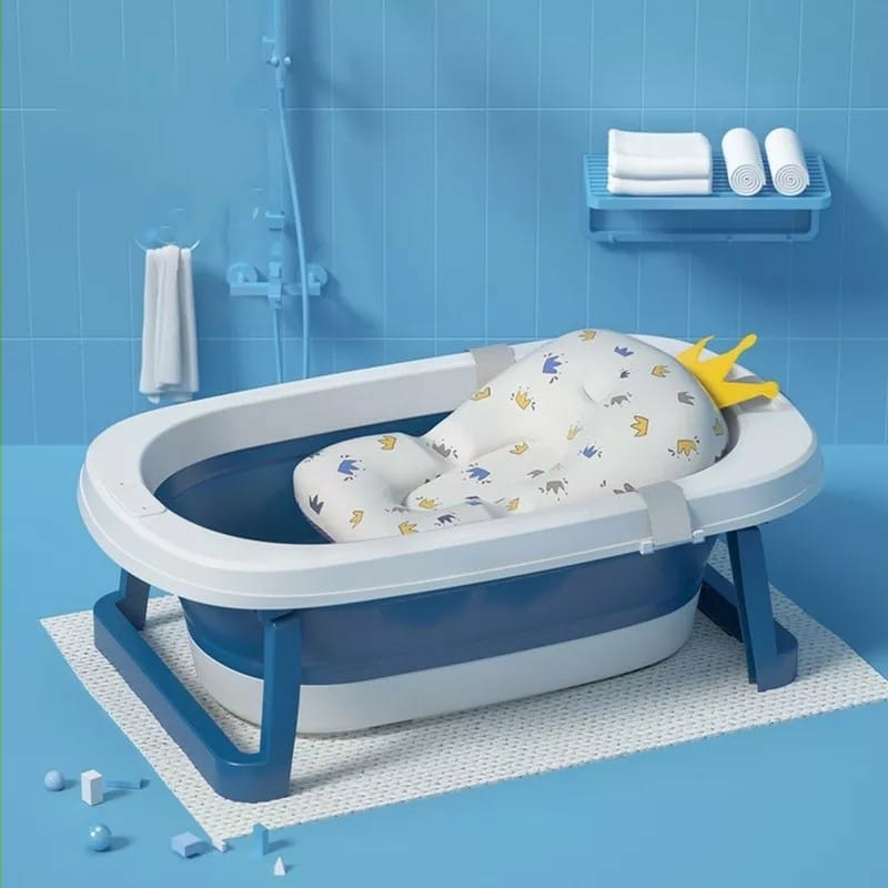 Детская ванночка с матрасом - Синяя